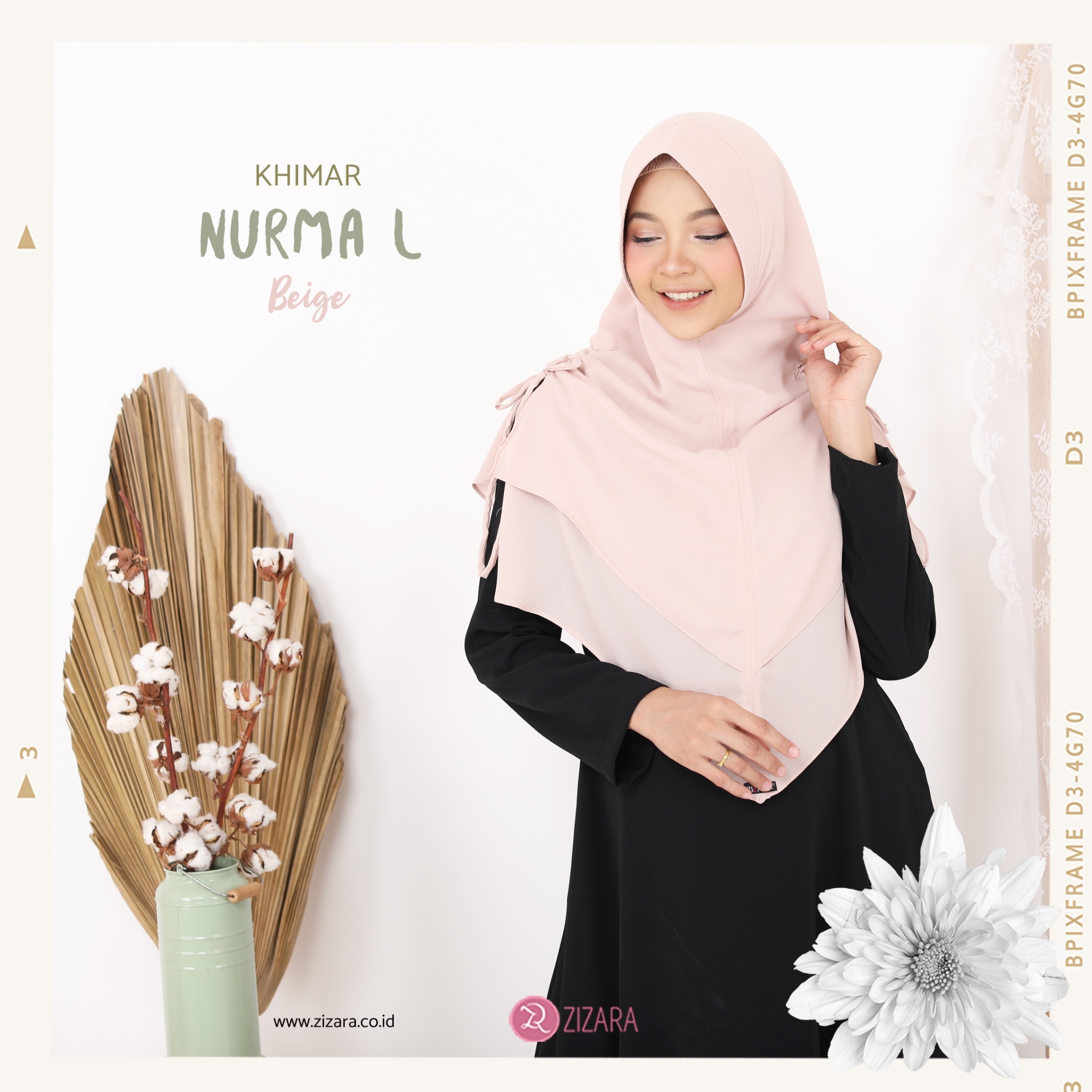 Nurma Khimar Beige 