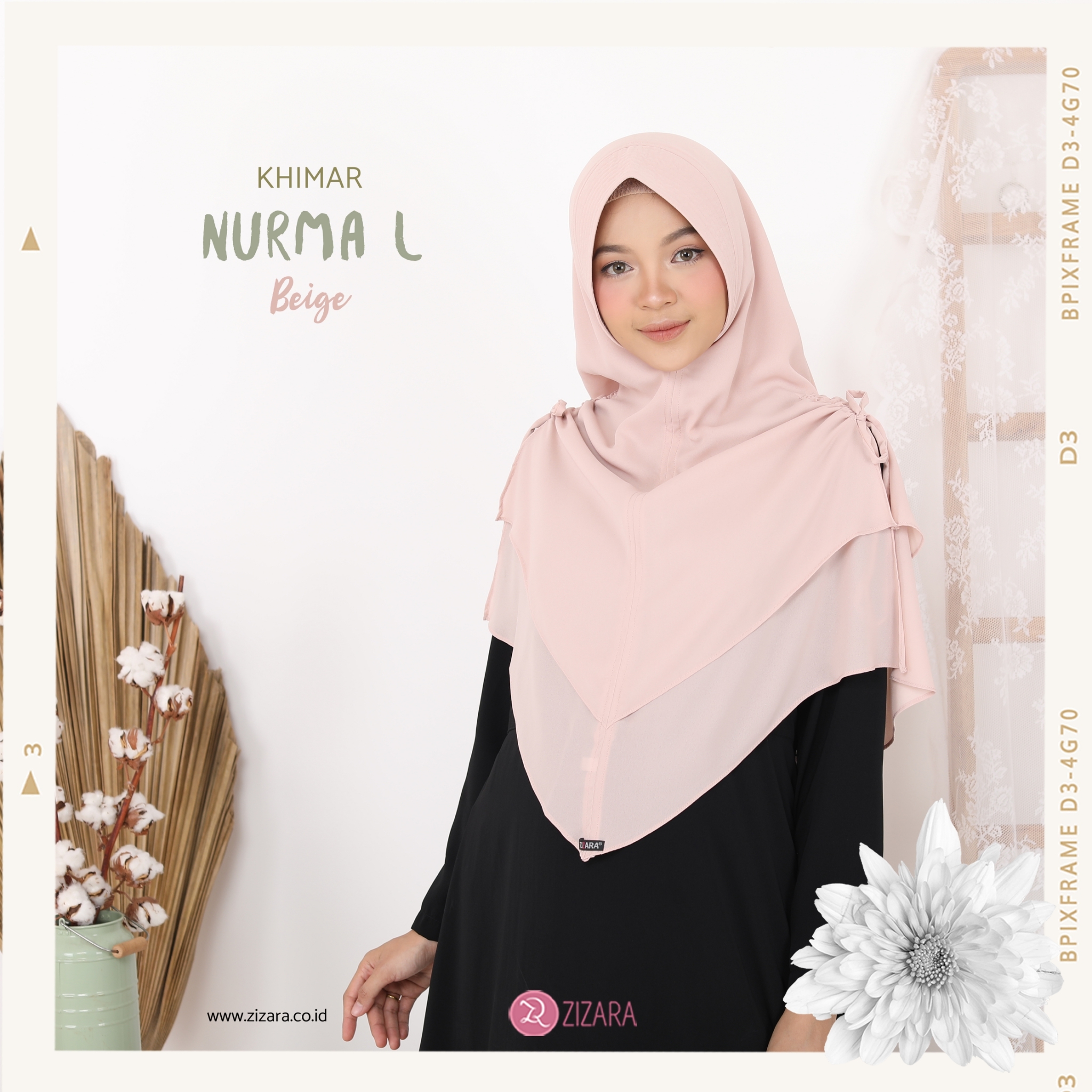 Nurma Khimar Beige 