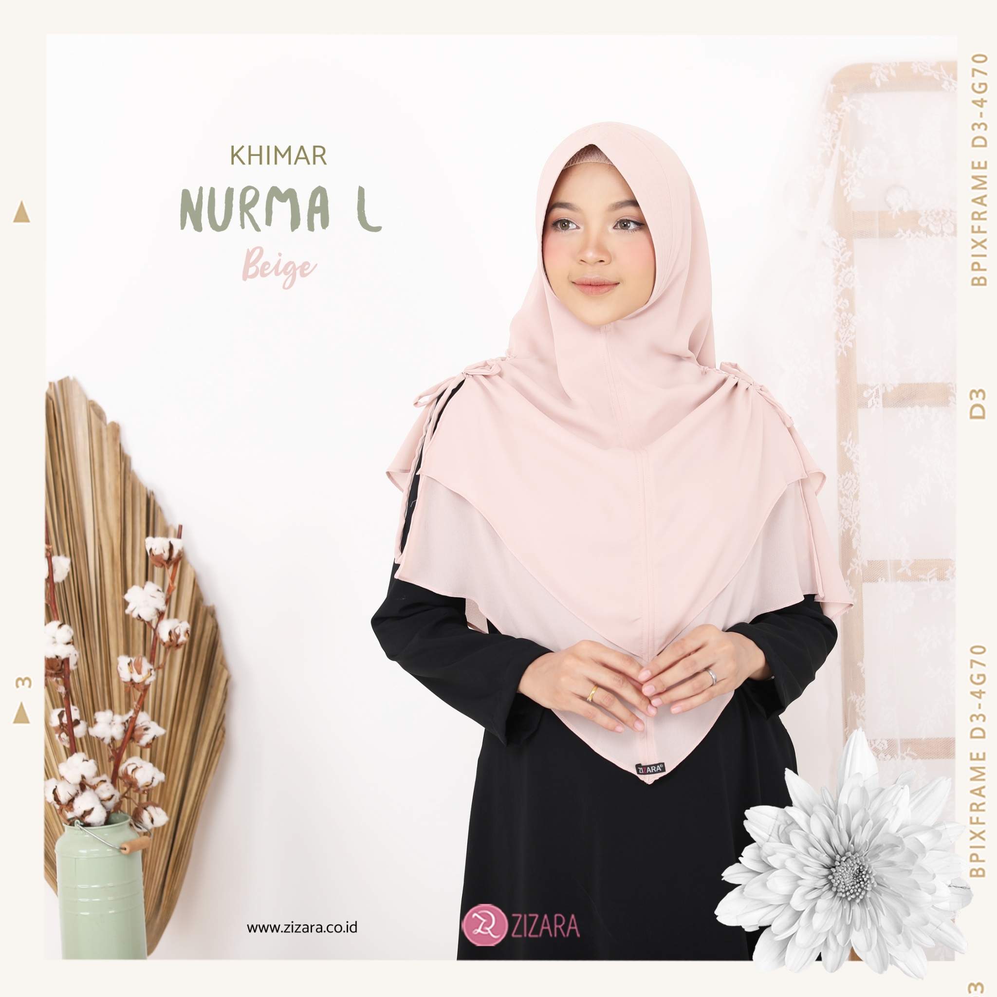 Nurma Khimar Beige 