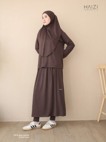 Gea Top and Pants Dark Brown